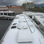 Upside view of the RV van