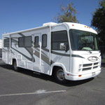 Updated RV with sharp, fresh stripes